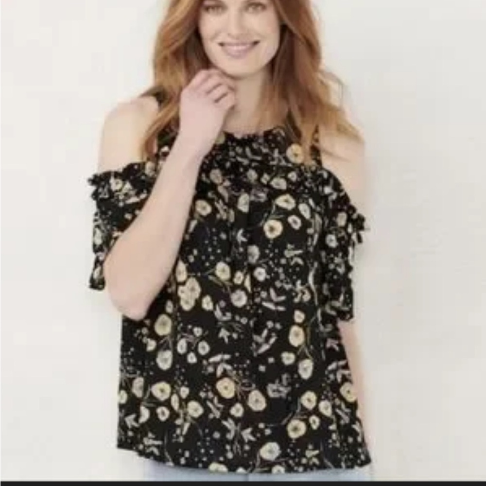 Lauren Conrad Cold Shoulder Top